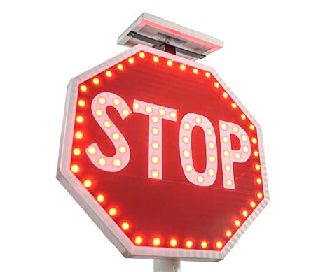 Led Stop Sign Solar Powered Riss Tech Singapore