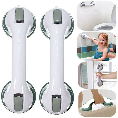 1 Pair Strong Suction Cup Safety Anti Slip Waterproof Support Grab Bar