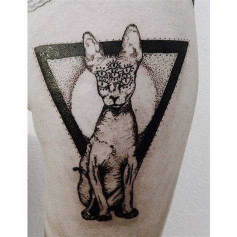 Sphinx Cat Tattoo Sphinx Cat Cat Tattoo Geometric Tattoo Brave