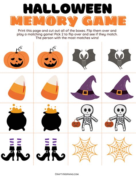Printable Memory Game For Halloween Coolest Free Prin