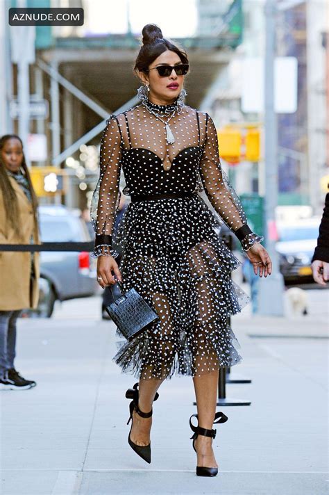 priyanka chopra sexy in a see through polka dot dress in new york 19 03 2019 aznude