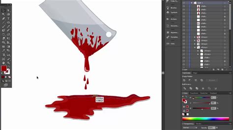 Follow my step by step drawing of conan highlight: chopper butcher knife with blood for halloween. Adobe illustrator tutorial. - YouTube