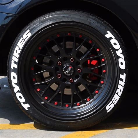 Tire lettering is quite popular. TOYO TIRES logo däck text dekaler stickers till dina fälgar