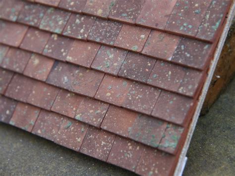 50 Staceys 112th Real Brick Miniature Roof Tiles For Dolls Houses And