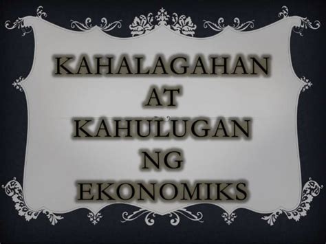 Poster Tungkol Sa Kahalagahan Ng Ekonomiks Bilang Bahagi Ng Lipunan