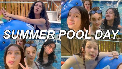 Summer Pool Day Vlog With My Friends Youtube