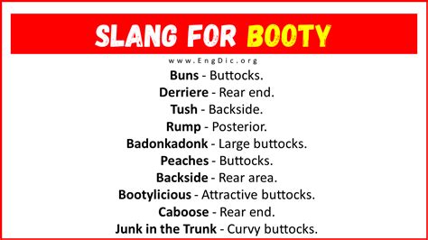 20 Slang For Booty Their Uses And Meanings Engdic