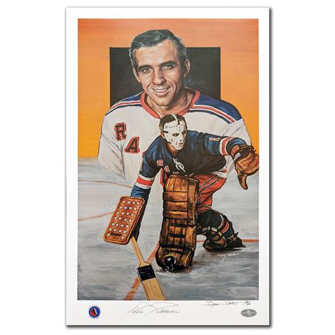 Ed Giacomin New York Rangers Hhof Legends Of Hockey Artwork Series