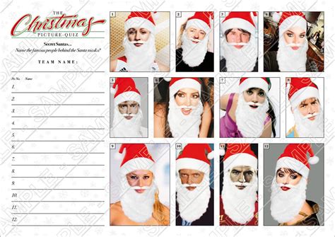 Christmas Quiz 02 With A Choice Of Secret Santas Picture Rounds