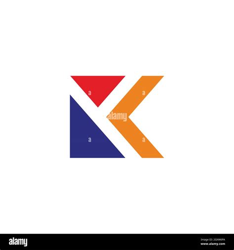 Letter Yk Simple Geometric Square Colorful Logo Vector Stock Vector