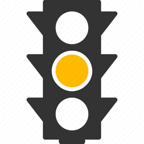 Yellow Light Warning Traffic Lights Control Regulate Road Signs