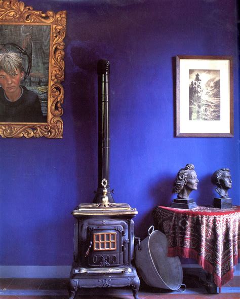 For colors, focus on both neutral and pastel hues, such as cream, beige, soft blue, light gray, and sunny yellow as a dominant base. Sapphire blue room in a French Country home | Blue rooms, Paint color schemes, Blue walls