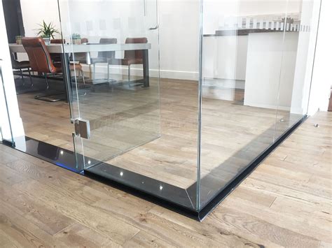 From Glass At Work Frameless Glass Corner Room With Glass To Glass Door Hinges For Westbase