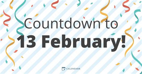 Countdown To 13 February Calendarr