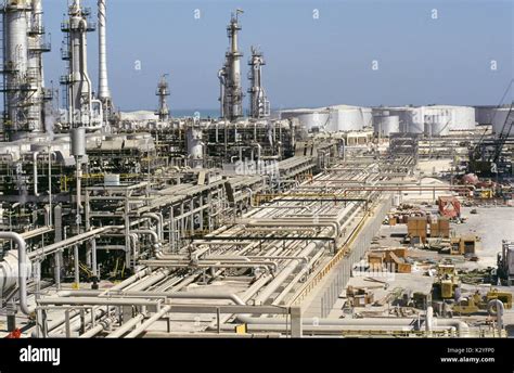 The World S Largest Oil Refinery At Ras Tanura In Saudi Arabia Stock