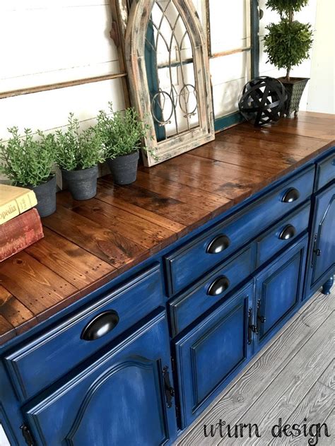 20 Blue Stained Kitchen Cabinets