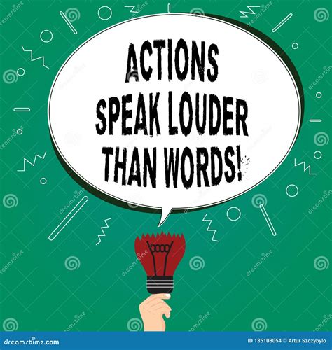 actions speak louder than words illustration 116046874