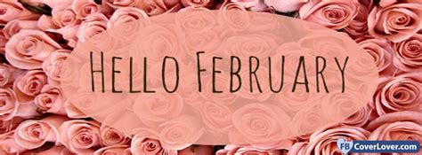 Hello February Roses Seasonal Facebook Cover Maker