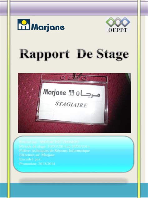 Exemple Rapport De Stage Pdf Informatique Le Meilleur Exemple