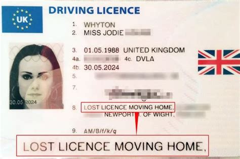 Womans New Driving Licence Listed Address As Lost Licence Moving