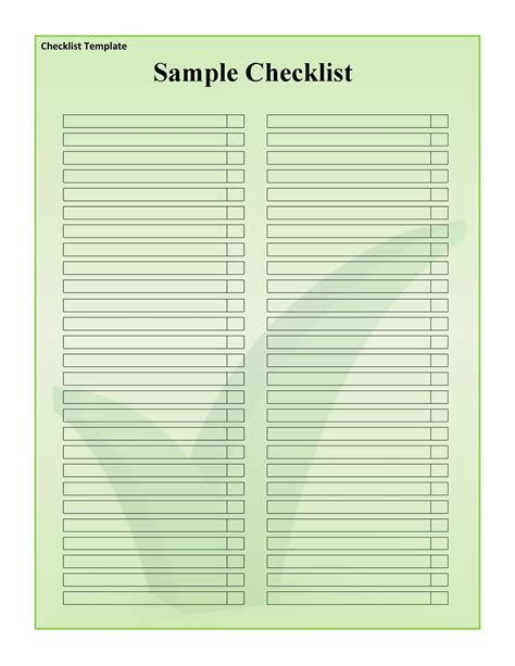 Printable To Do List Checklist Templates Excel Word Pdf