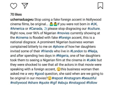 Nollywood Is Flooded With Fake Foreign Accent This Is A National