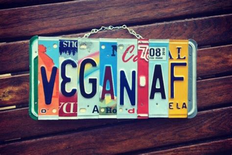 vegan kitchen wall hanging decor license plate art vegan etsy