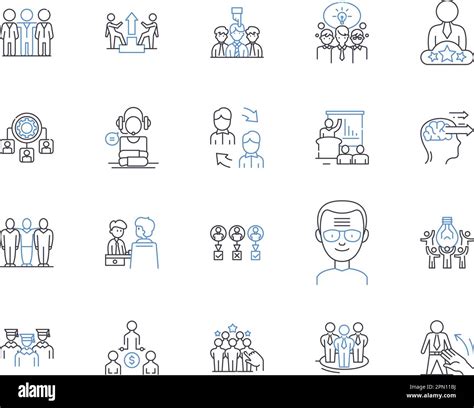 Total Quality Management Outline Icons Collection Tqm Quality