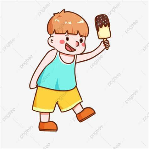 Eating Ice Cream Png Transparent Summer Boy Eating Ice Cream Hand