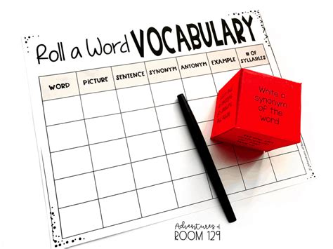 Vocabulary Games Hands On Activities For Any Vocabulary Word List
