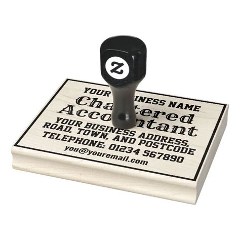 Chartered Accountant With Name Address Etc Rubber Stamp Zazzle