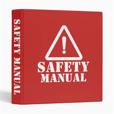Red Safety Manual Binder