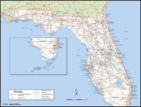 Large Detailed Administrative Map Of Florida State With Major Cities
