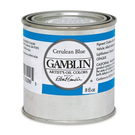 Gamblin Artist S Oil Color Cerulean Blue Oz Can Walmart