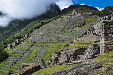 View Over Machu Picchu Inca Ruins Peru Stock Photo Image Of