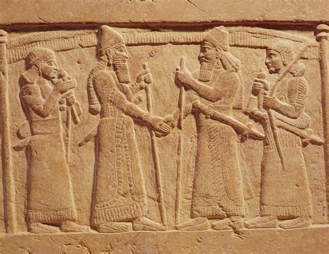 Relief Depicting King Shalmaneser Iii Bc Of Assyria Meeting A