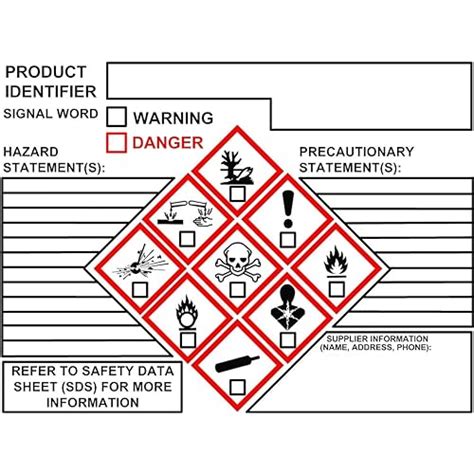 New Ghs Chemical Label Osha Label Safety Sign Decal X Sheets My XXX Hot Girl