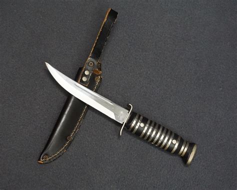 Vntg Rare Decora Solingen Germany Fixed Blade Knife Worig Leather Sheath