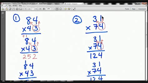 How To Solve 4 Digit By 2 Digit Multiplication