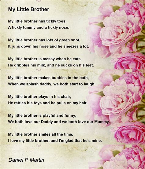 My Little Brother - My Little Brother Poem by Daniel P Martin