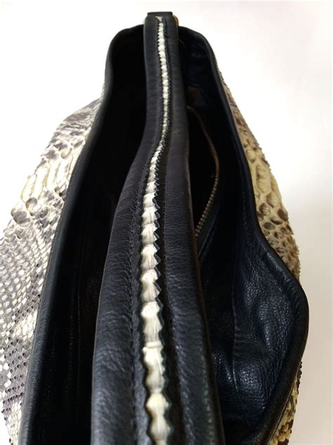 Genuine Python Leather Shoulder Bag Etsy