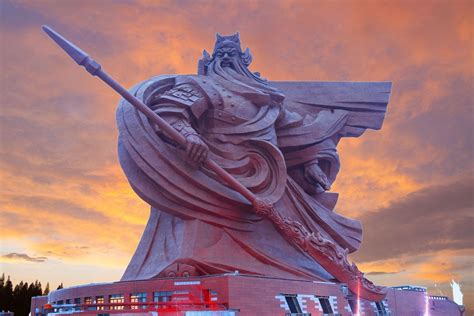 A 1320 Ton Colossal Statue Of Guan Yu Chinese God Of War In