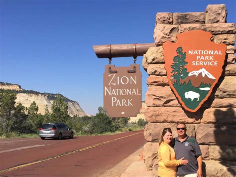 Zion National Park Welcome Sign Walking The Parks