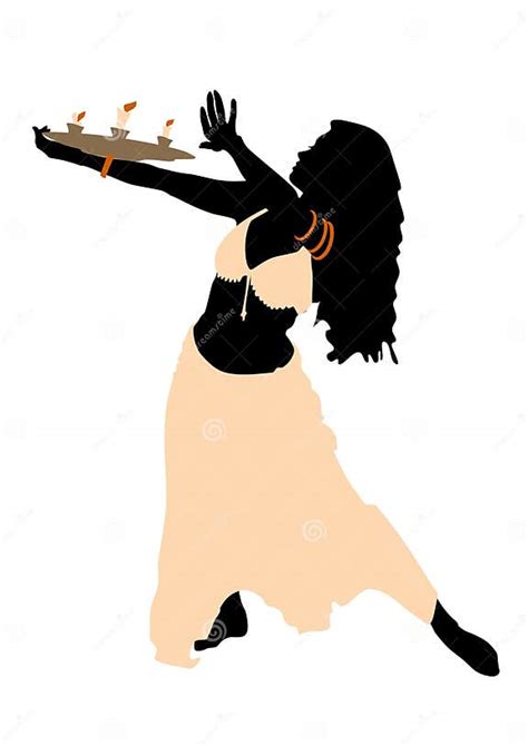 Girl In Belly Dance Stock Vector Illustration Of Outline 11181555
