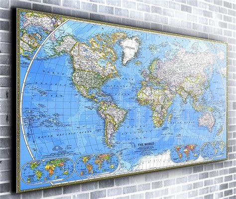 Map Of The World Wall Map United States Map