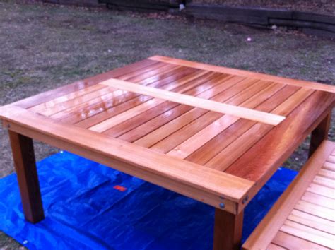 Ana White Simple Square Cedar Outdoor Dining Table Diy Projects