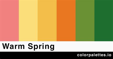 Warm Spring Colour Chart