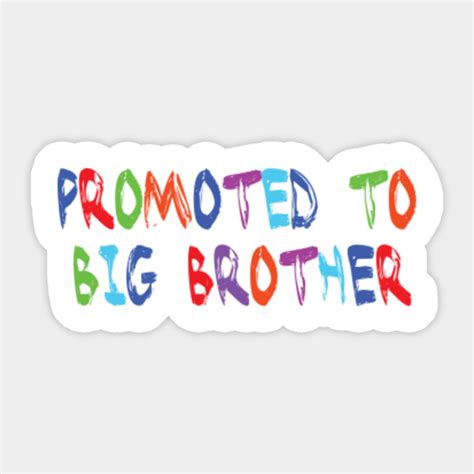 Promoted To Big Brother Promoted To Big Brother Sticker Teepublic