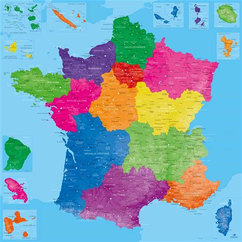 Carte De France Detaillee Carte De France Touristique Vacances