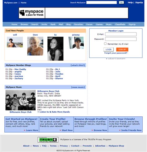 Myspace In 2004 Web Design Museum